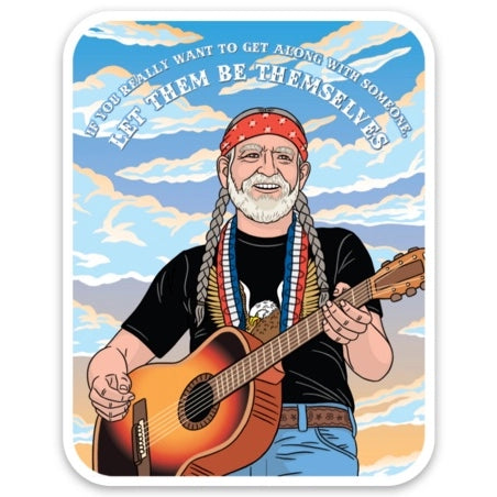 Willie Be Themselves Die Cut Sticker
