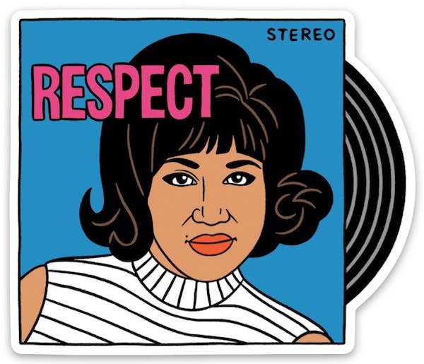 Aretha Respect Die Cut Sticker
