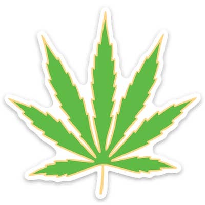 Pot Leaf Die Cut Sticker