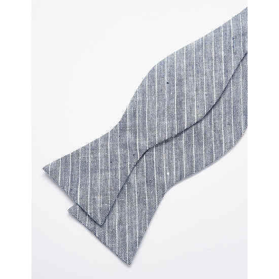 Stripe Bow Tie - Light Grey