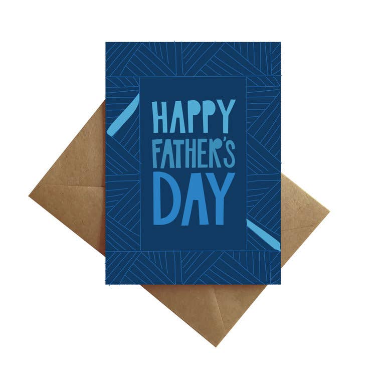Blue Wax Print Card (Father's Day)