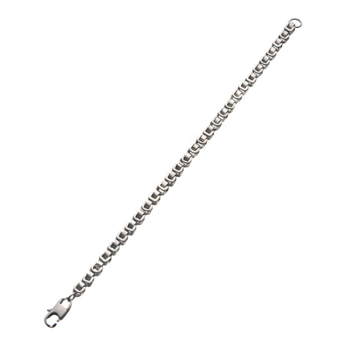 Matte Stainless Steel Byzantine Chain Bracelet | BR342