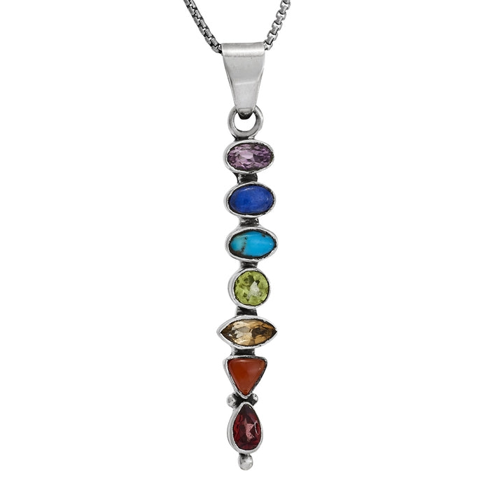 Over the Rainbow Sterling Silver Chakra Pendant