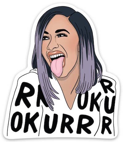 Cardi B Die Cut Sticker