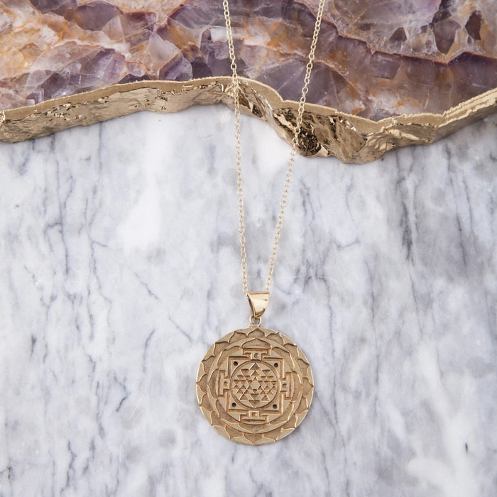 BP005| Brass Sri Yantra Pendant