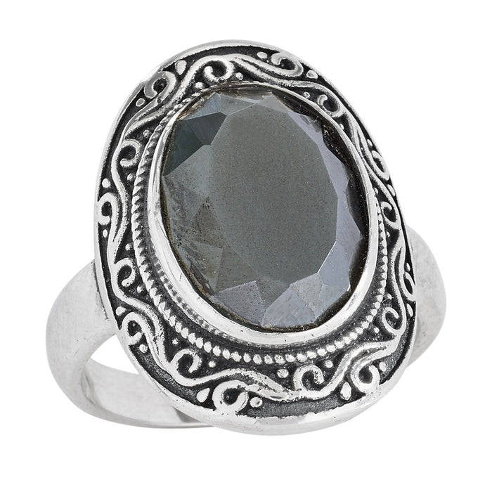 Hands to Yourself Hematite and Sterling Silver Ring