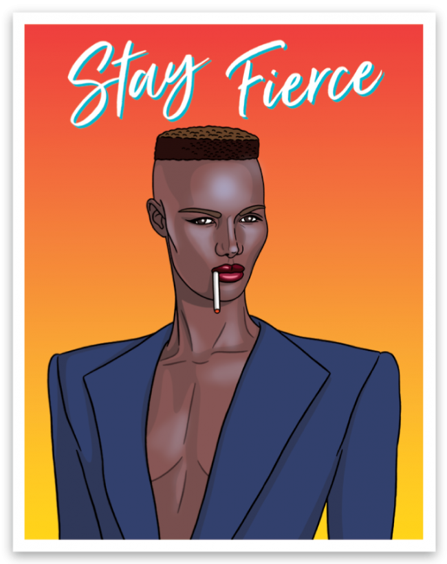 Grace Jones Stay Fierce Sticker