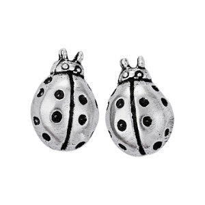 Sterling Silver Cute Ladybug Stud Earrings