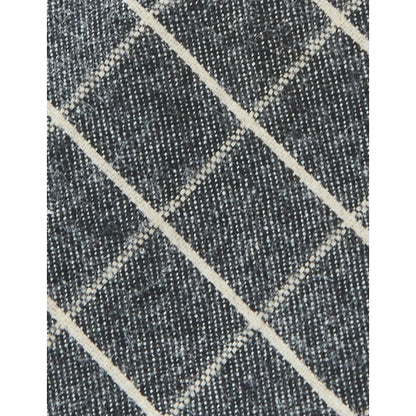 Checkered Skinny Tie - Dark Grey