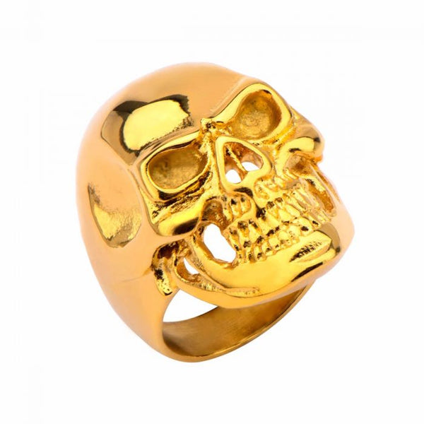 Gold Plated Skull Ring