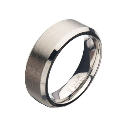 Matte Stainless Steel Beveled Band