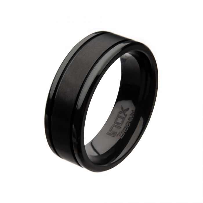 Black Zirconium Brushed Center Ring
