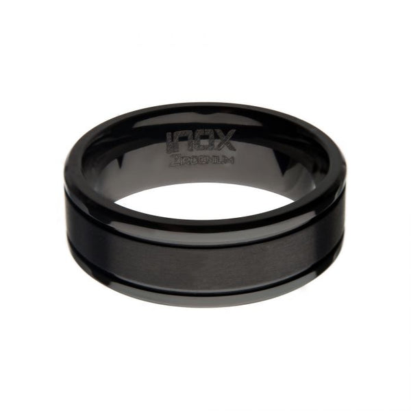 Black Zirconium Brushed Center Ring