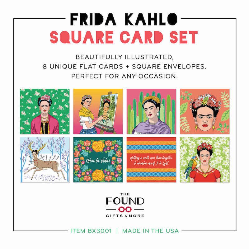 Frida Square Flat Card Set 8- Pack