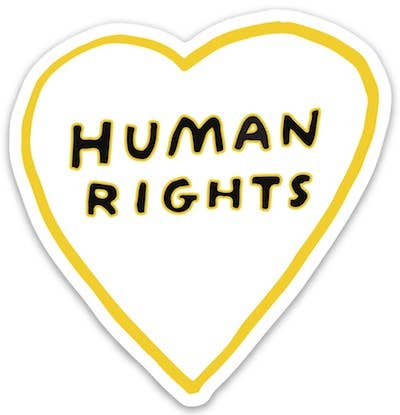 Human Rights Die Cut Sticker