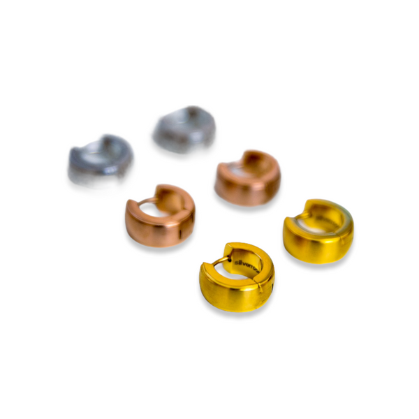 | TSR Stainless Steel | Hinged Huggie Earrings