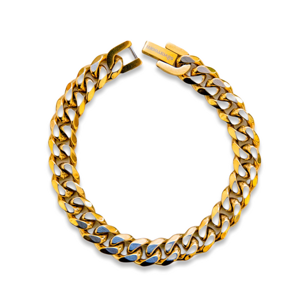 | TSR Stainless Steel | Stainless Steel Cuban 7” Bracelet - Gold Plated