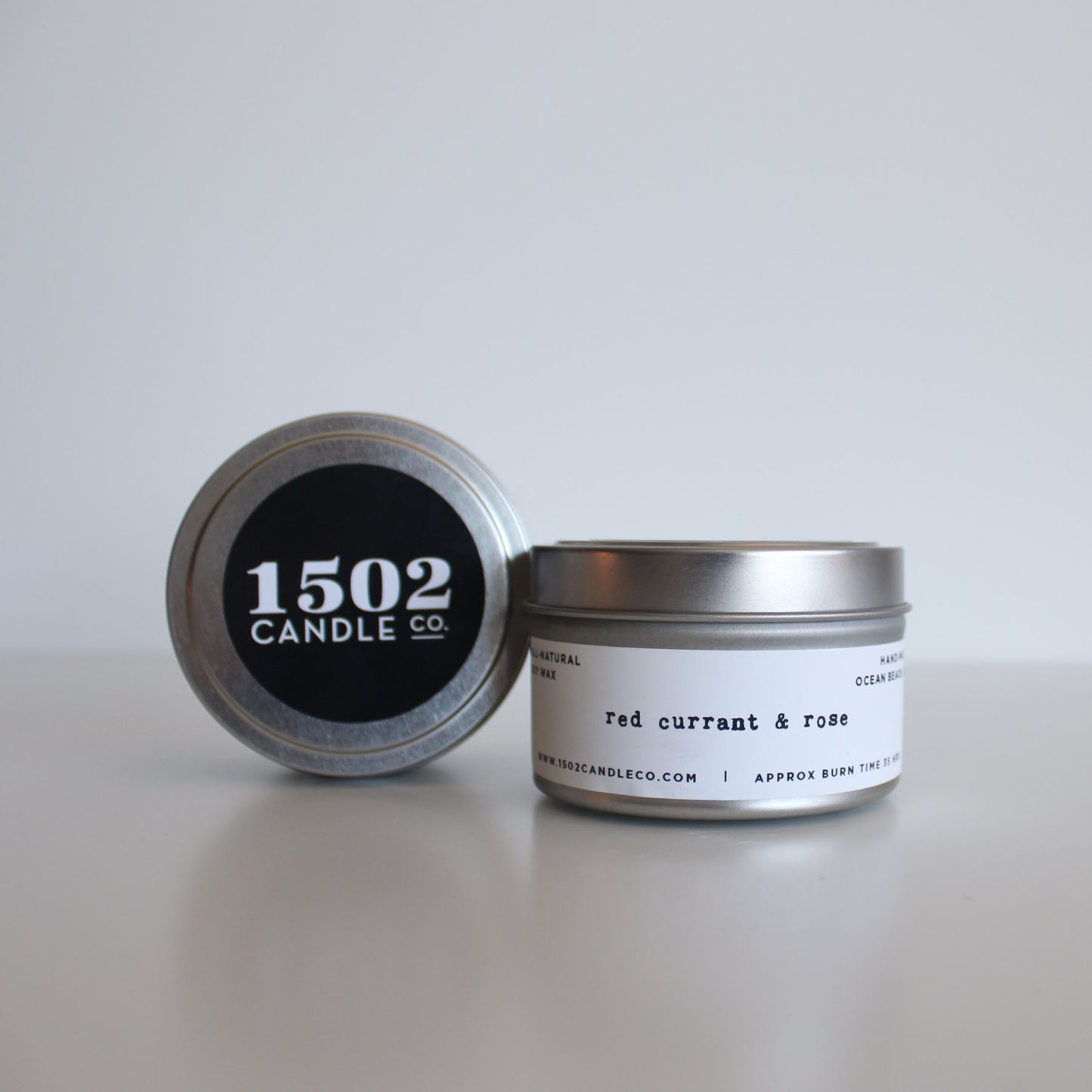 1502 Candle Co. | Red Currant & Rose Soy Candle - Travel Tin