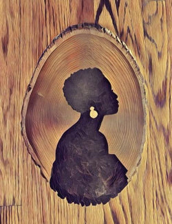 Afro Cameo Silhouette Card