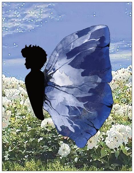 Blue & White Butterfly Card