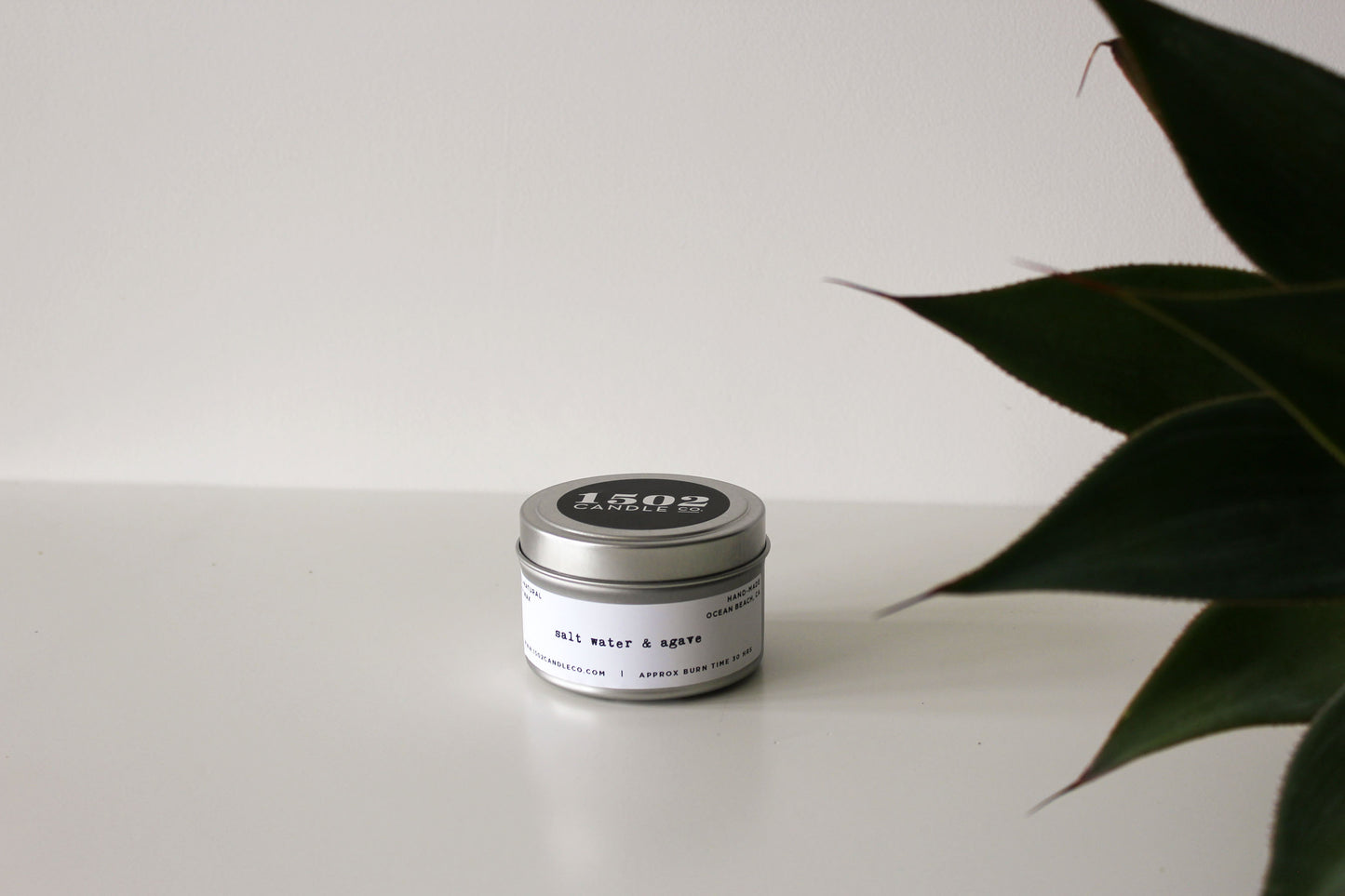 1502 Candle Co. | Salt Water & Agave Candle - Travel Tin