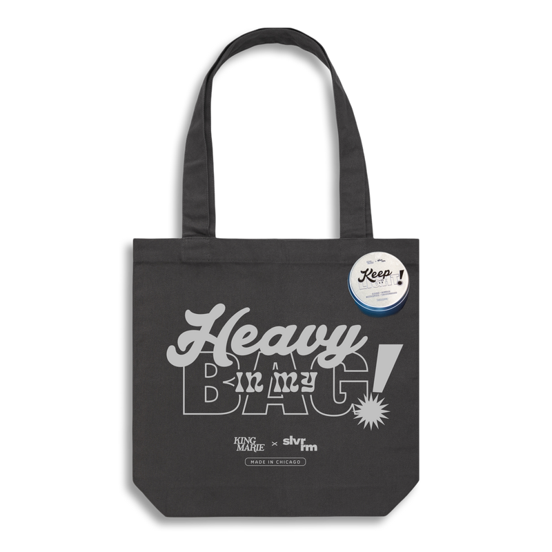 Heavy in my Bag | Keep it Light - Tote/Candle Set by King Marie