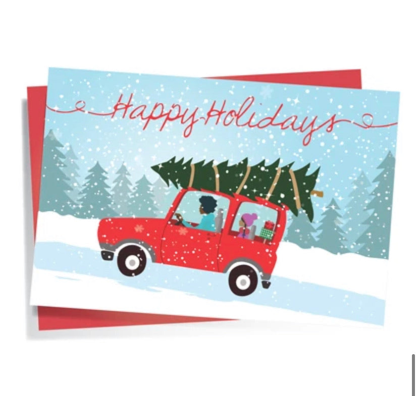 Happy Holidays (XMAS Tree on Car)