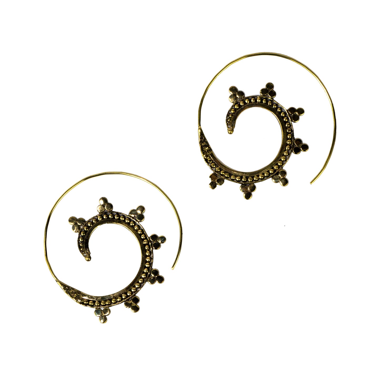 Decorated Snake Spiral Baizaar Earrings