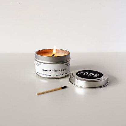 1502 Candle Co. | Lavender Blooms & Oud Soy Candle - Travel Tin