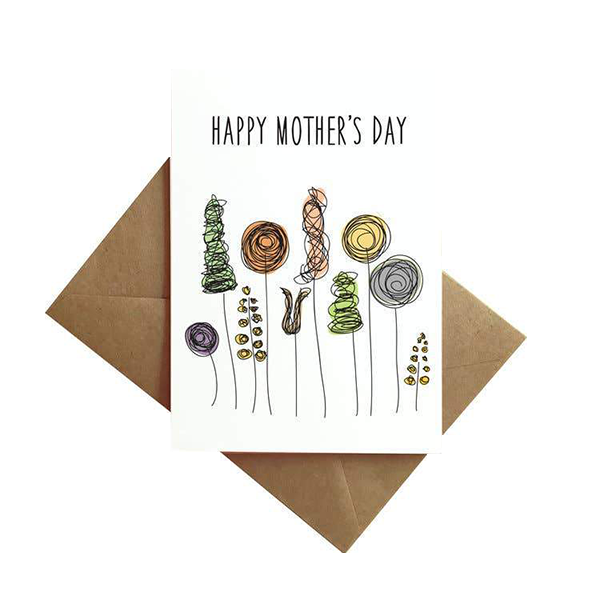 Floral Mother's Day Scribble Card