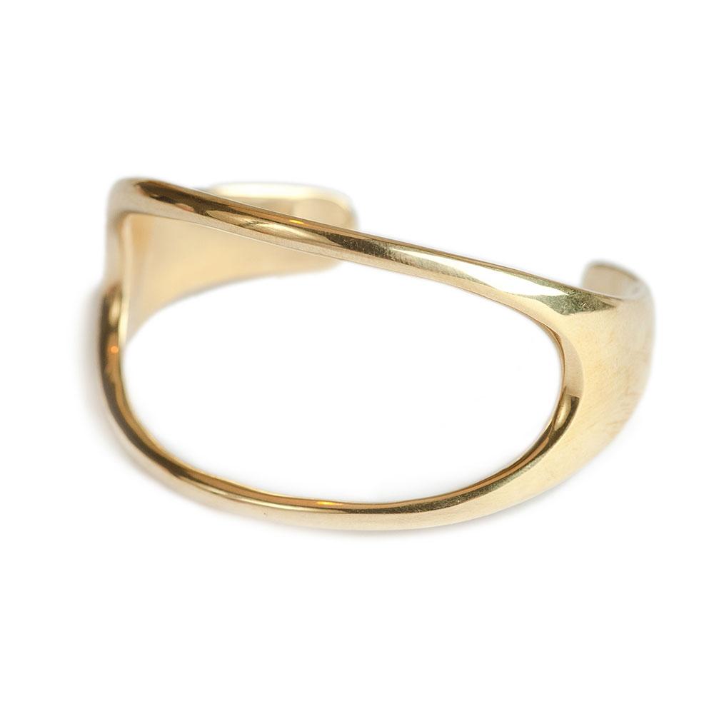 Open Oval Statement Cuff Bracelet - Gold