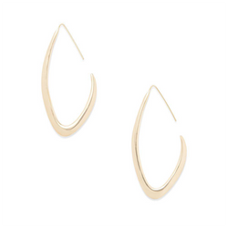 Tulla Outline Threader Earrings - Gold Plated
