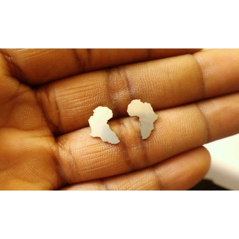Holey Moley Accessories | Tiny Stainless Steel Africa Earrings
